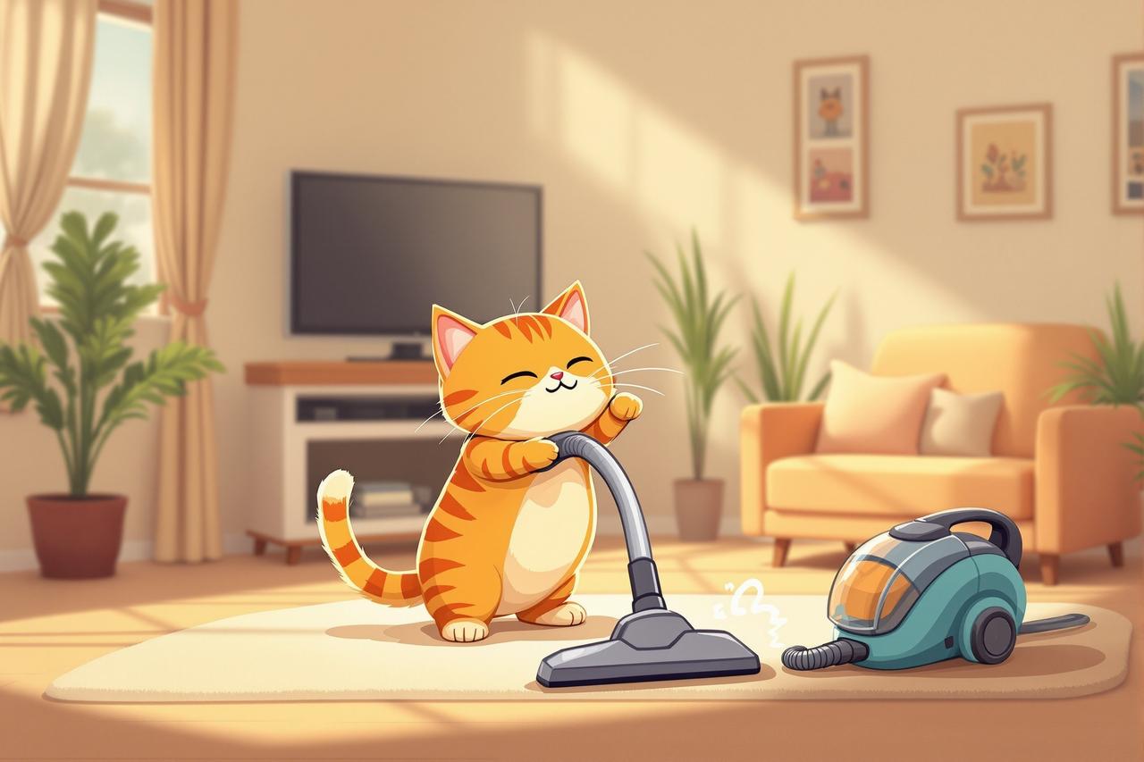 短剧搜索 - 《喵星人入侵》第38集：猫咪大战吸尘器
